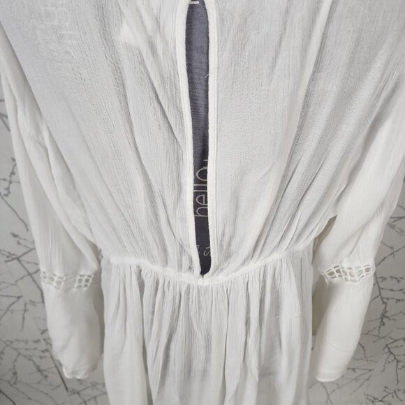 Goa by Japna White Eyelet Tie Front Beach Cover Cardigan - Picture 6 of 8